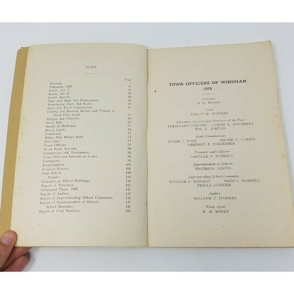 Annual Report Town Officers of Windham Maine February 1 1930 Cumberland County - Picture 4 of 5